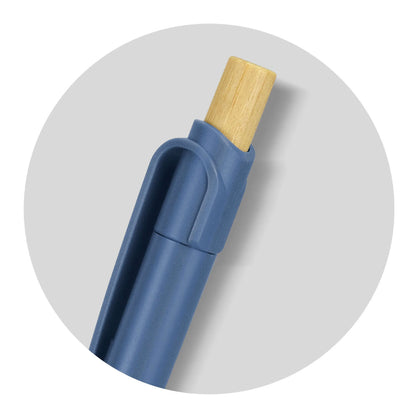 Savannah Recycled Plastic Pen with bamboo pusher and matte barrel, perfect corporate gift option.