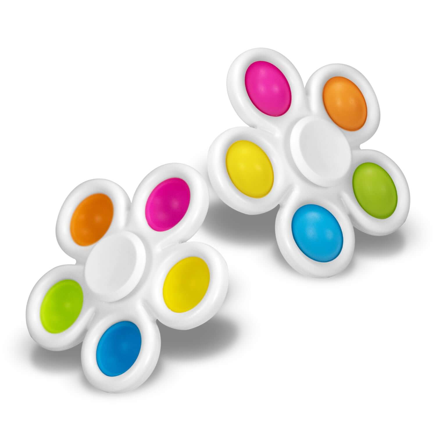 Pop Fidget Spinner in a flower shape with colorful buttons for sensory stimulation.