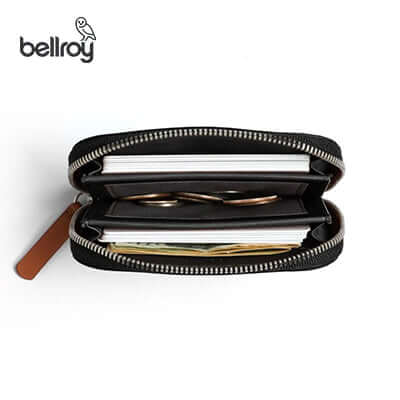 Top view of the Bellroy Folio Mini Wallet, showcasing card and coin storage, ideal as a corporate gift.