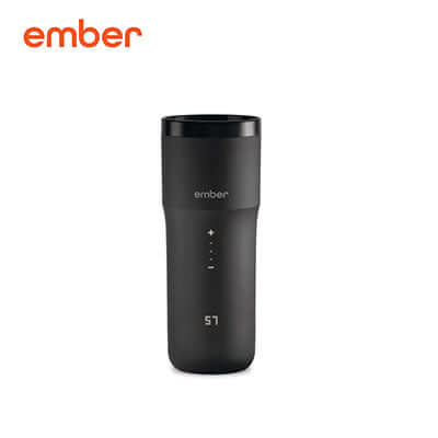 Ember Travel Mug 2 12oz showcasing a sleek design, touch display, and customizable temperature settings.