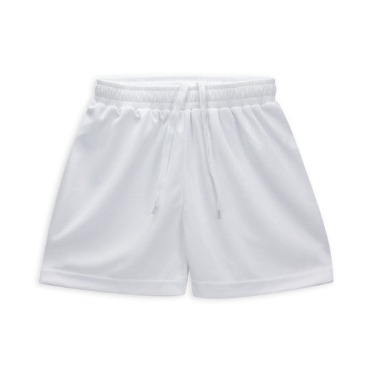 Custom Active Shorts made from 100% polyester mesh fabric with elasticated waistband and drawstring.