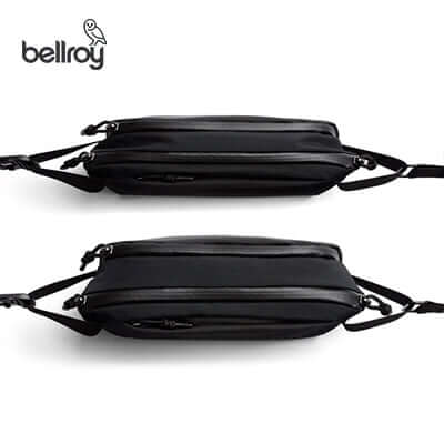 Bellroy Venture Ready Sling 2.5L displayed in sleek black design, perfect for corporate gift ideas.