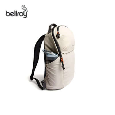 Bellroy Lite Ready Backpack with water bottle pocket, designed for modern travelers and corporate gifts.