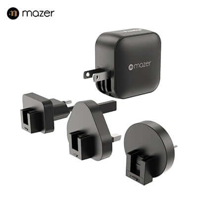Mazer 70W GaN Wall Charger with Travel Pins (3 Ports) Corporate Gifts Singapore