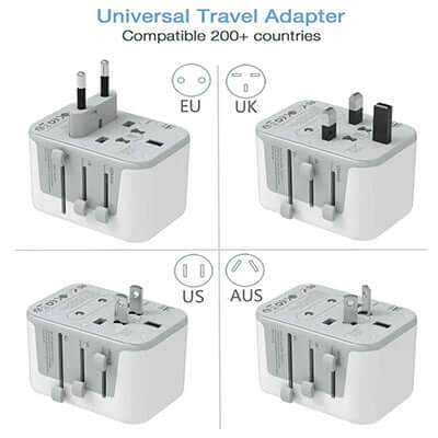 TESSAN Travel Adapter 28W with 3 USB C & 2 USB Ports Corporate Gifts Singapore