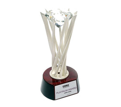Senza Radius Diamond on Round Wood Base Corporate Gifts Singapore
