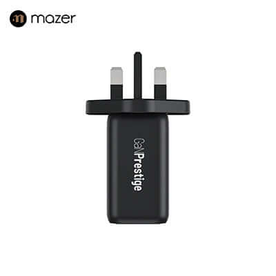 Mazer GaNPrestige 65W GaN Wall Charger (3 Ports) compact design for efficient charging.