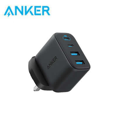 Anker Zolo 50W 4-Port USB C Charger Wall Adapter A121E with multiple ports for fast charging.