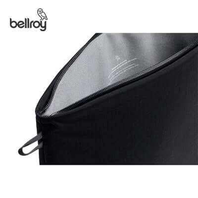 Bellroy Lite Laptop Sleeve 14" zipper detail showcasing its sleek design and quality fabric.