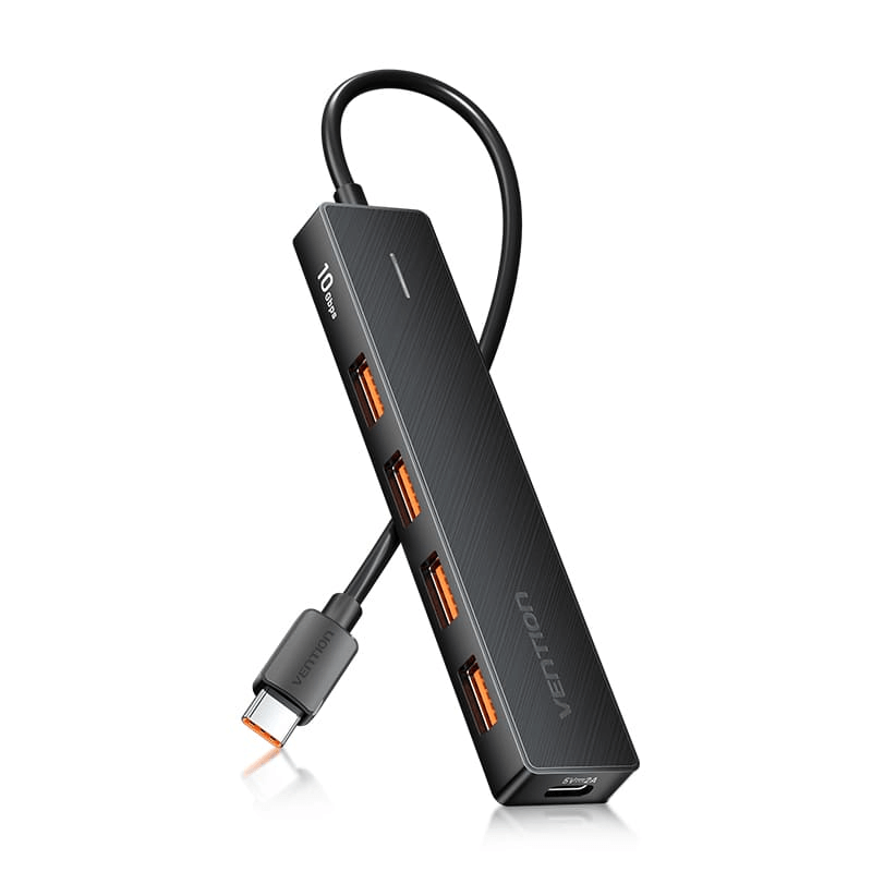 Vention 5-in-1 Gen 2 Hub with 4 USB 3.2 Ports for fast data transfer and device connectivity.