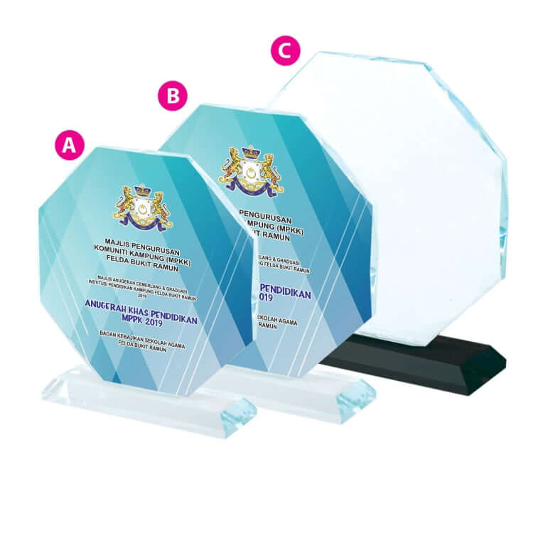 Octagon Crystal Award Corporate Gifts Singapore