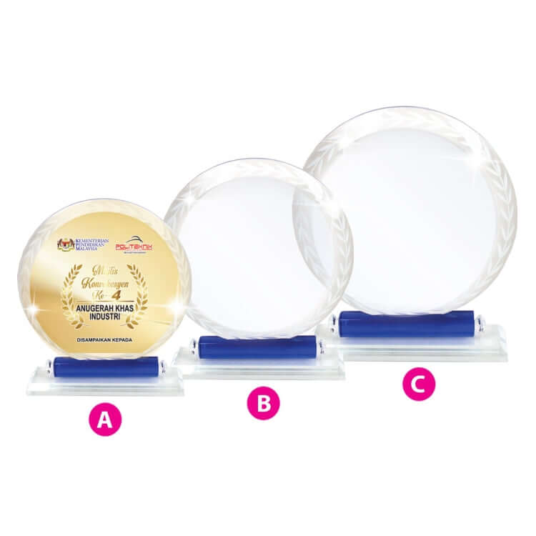 Round Crystal Award Corporate Gifts Singapore