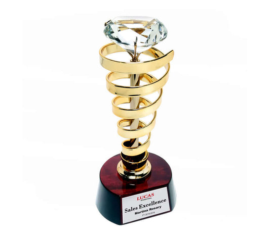 Orro Spin Diamond on Round Wood Base Corporate Gifts Singapore