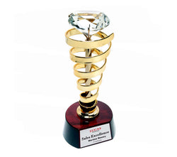 Orro Spin Diamond on Round Wood Base Corporate Gifts Singapore