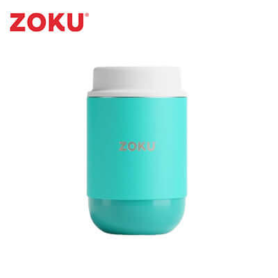 Zoku 16oz Neat Stack Food Jar in turquoise color, perfect for keeping food hot or cold on the go.