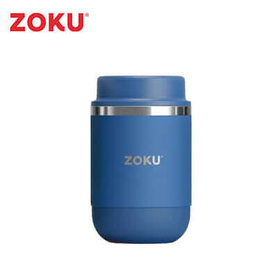 Zoku 16oz Stainless Steel Food Jar in blue, perfect for meals on the go and ideal for corporate gift.