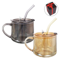 Glass Mug with Straw Corporate Gifts Singapore