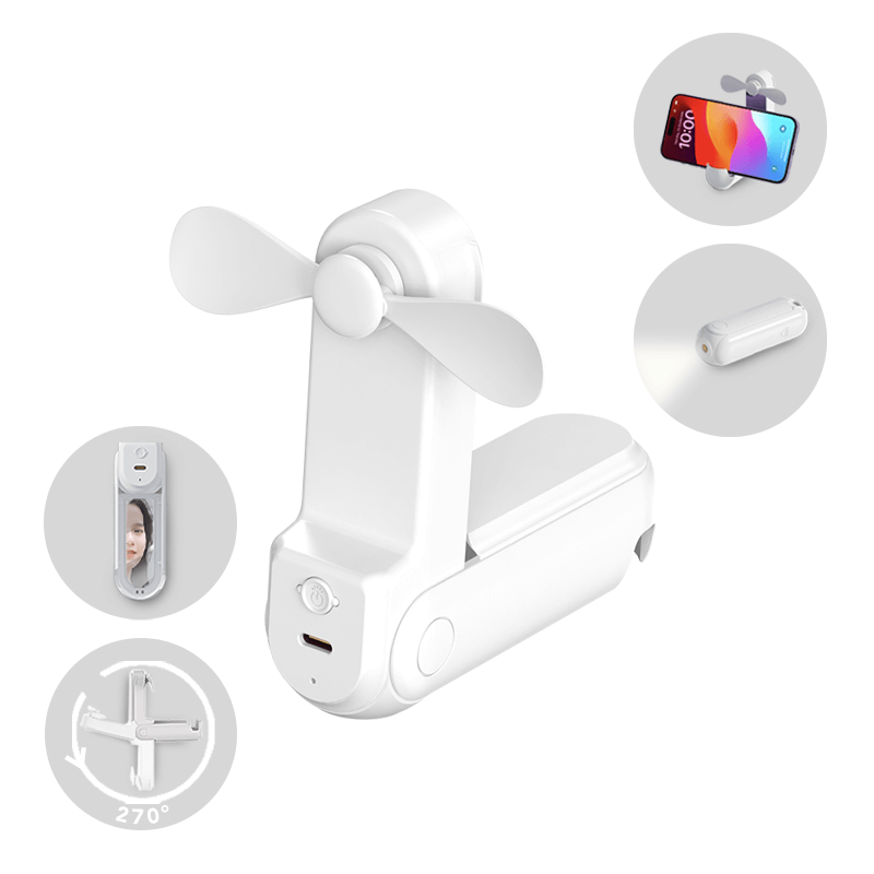 Multifunction Foldable Mini Fan with Torch Corporate Gifts Singapore