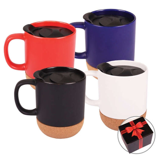 330ml Cork Base Ceramic Mug Corporate Gifts Singapore