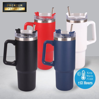 900ml Thermal Flask With Straw and Handle
