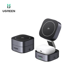UGREEN 2-in-1 Qi2 Magnetic Wireless Foldable Fast Charging Station