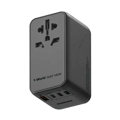 Momax 1-World Universal 4-Port Travel GaN Charger 140W + USB-C Cable Corporate Gifts Singapore