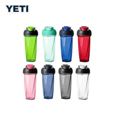 Yeti Yonder® 27 oz Shaker Bottle collection in various colors for functional and eco-friendly mixing.
