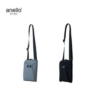 Anello To Go Rounded Zip Mini Shoulder Bag in grey and black, stylish and versatile for all occasions.
