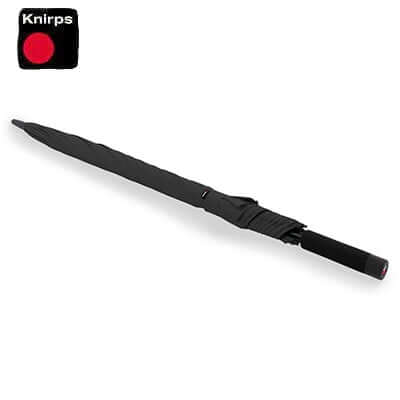 Knirps U.900 Ultralight XXL Manual Umbrella (UV Protection) folded with sleek black design.