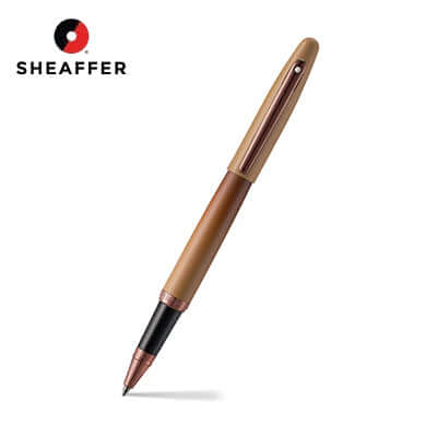 Sheaffer® Coffee Edition Matt Brown Rollerball Pen with elegant brown finish and black tip.