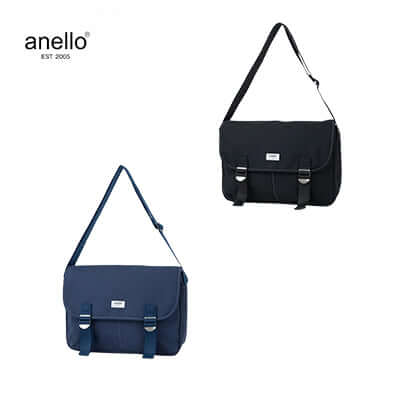 Anello Town Messenger Bag in navy blue, stylish accessory ideal for daily commutes, perfect corporate gift.