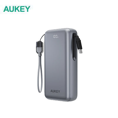 Aukey PB-Y94 Swivel Det 65W 20000mAh Fast Charging Power Bank with Detachable Cable 3C Certified