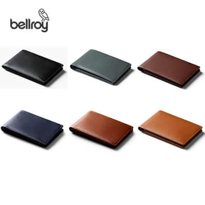 Bellroy Travel Wallet (RFID Protected) in various colors, ideal for secure organization and travel.