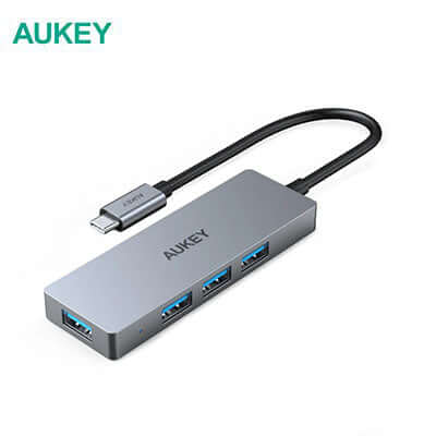 Aukey CB-C62 USB C to 4 Port USB 3.1 Aluminium Hub Corporate Gifts Singapore