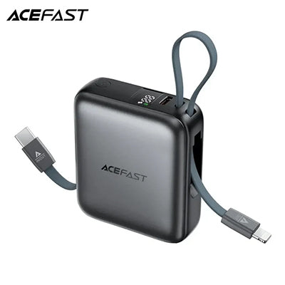Acefast M23 Power Bank 10000mAh PD 22.5W Built-In Dual Cables CCC Certified