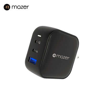 Mazer GaNPrestige 66W GaN Wall Charger with Travel Pins (3 Ports) Corporate Gifts Singapore