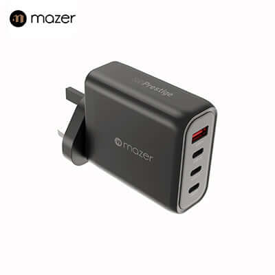 Mazer GaNPrestige 140W Gan Wall Charger With Travel Pins (4 Ports) Corporate Gifts Singapore