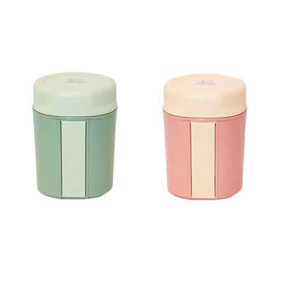 530ml Food Jar in pink and army green, ideal for meals and snacks on the go, perfect as a corporate gift.