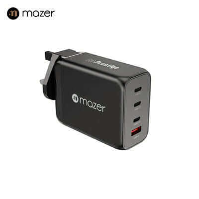 Mazer GaNPrestige 200W GaN Wall Charger with Travel Pins (4 Ports) Corporate Gifts Singapore