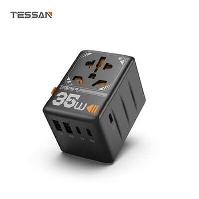 TESSAN 35W Travel Adaptor with 3 USB C & 2 USB Charging Ports Corporate Gifts Singapore