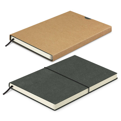 Phoenix Recycled Soft Cover Notebook in recycled leather cover with inner pages, ideal corporate gift.