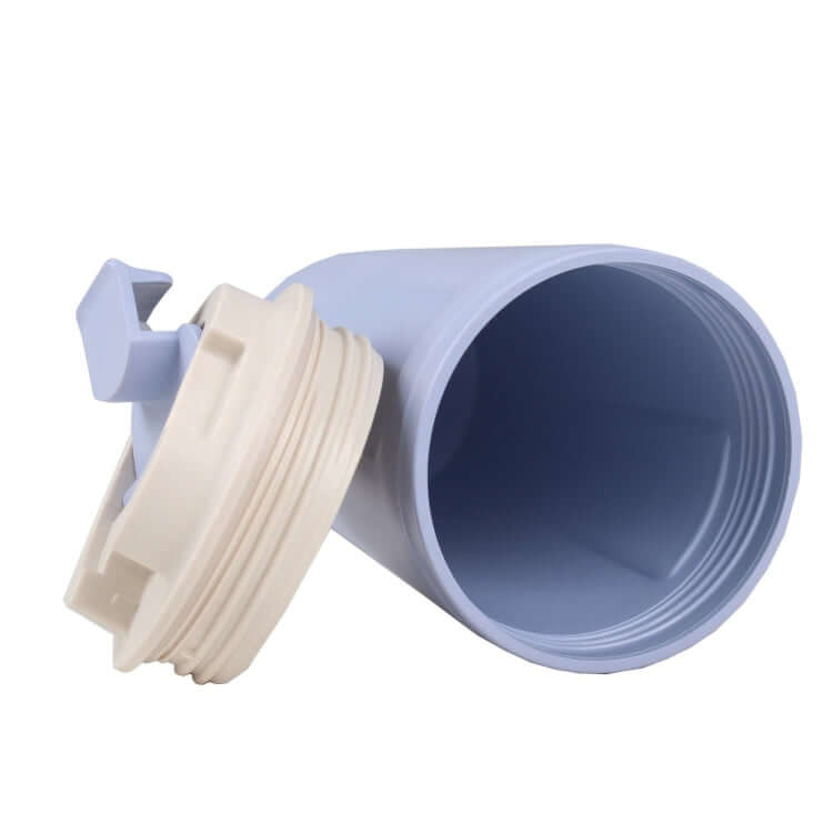 Eco-Friendly Bamboo Fiber Coffee Mug in blue color, made from sustainable bamboo fiber for beverages.