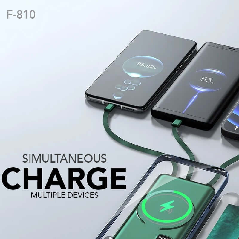 Wireless Powerbank with 4 Built-in Cables Corporate Gifts Singapore
