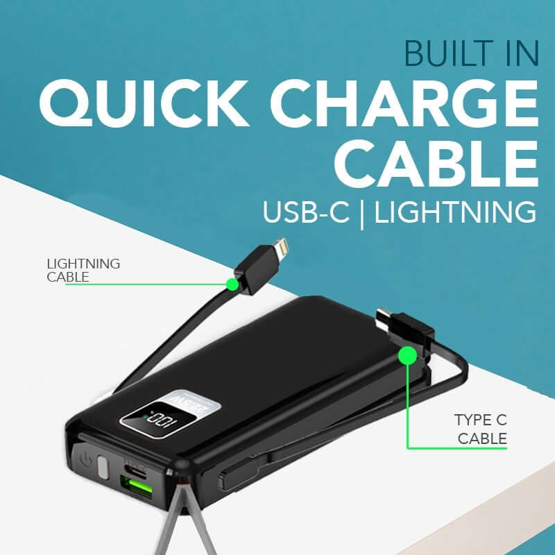 22.5W Quick Charge Powerbank with Built-in Cable Corporate Gifts Singapore