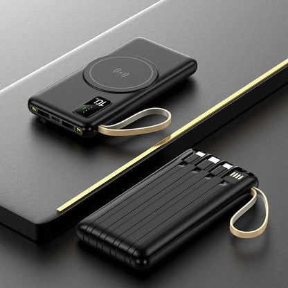 Wireless Powerbank with 4 Built-in Cables Corporate Gifts Singapore