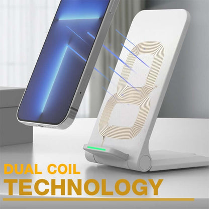 15W Dual Coil Foldable Wireless Charger Corporate Gifts Singapore