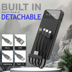 10000mAh Powerbank with 4 Detachable Built-in Cables Corporate Gifts Singapore
