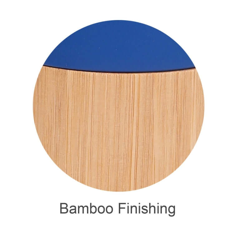 Close-up of the bamboo finishing on 600ml Bamboo and Stainless Steel Flask.