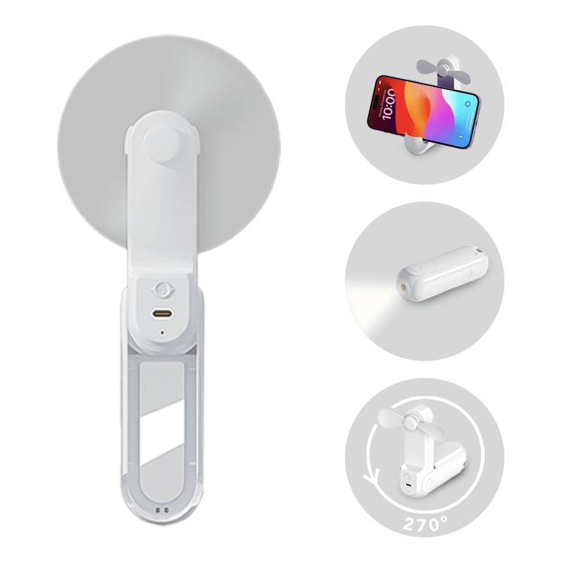 Multifunction Foldable Mini Fan with Torch Corporate Gifts Singapore
