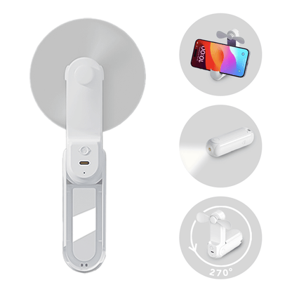 Multifunction Foldable Mini Fan with Torch Corporate Gifts Singapore